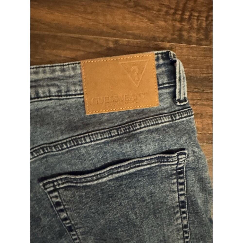 GUESS Jeans Mens 36x30 Mateo Cargo Pants Stretch Medium Wash Denim Blue NWT - Picture 4 of 13